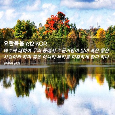 Picture 02 - 요한복음 7:12 KOR - 예수께 대하여 무리 중에서 - Bible Verse Picture