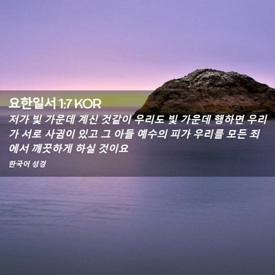 Picture 02 - 요한일서 1:7 KOR - 저가 빛 가운데 계신 것같이 우리도 - Bible Verse Picture