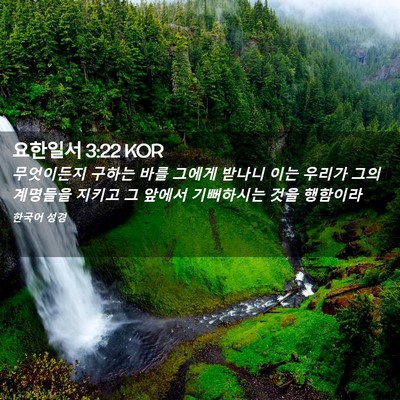 Picture 02 - 요한일서 3:22 KOR - 무엇이든지 구하는 바를 그에게 - Bible Verse Picture