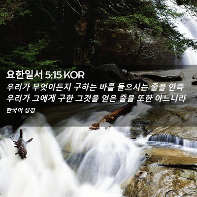 Picture 02 - 요한일서 5:15 KOR - 우리가 무엇이든지 구하는 바를 - Bible Verse Picture