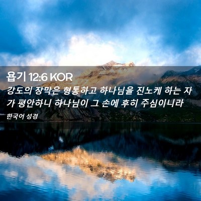 Picture 02 - 욥기 12:6 KOR - 강도의 장막은 형통하고 하나님을 - Bible Verse Picture