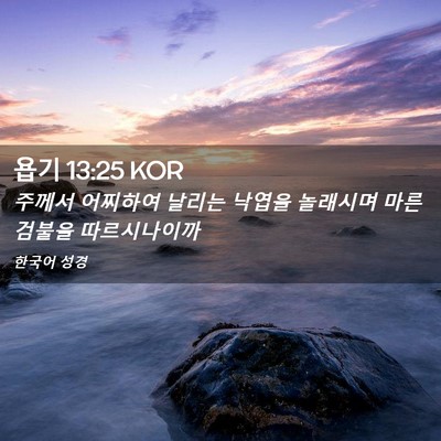 Picture 02 - 욥기 13:25 KOR - 주께서 어찌하여 날리는 낙엽을 - Bible Verse Picture