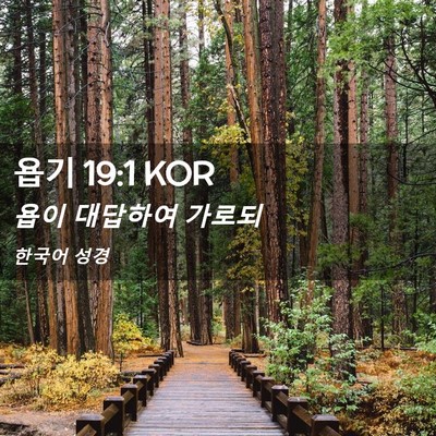 Picture 02 - 욥기 19:1 KOR - 욥이 대답하여 - Bible Verse Picture