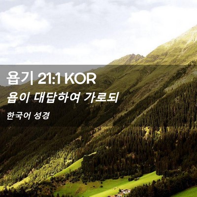 Picture 02 - 욥기 21:1 KOR - 욥이 대답하여 - Bible Verse Picture
