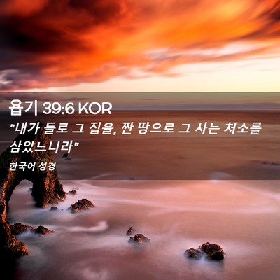 Picture 02 - 욥기 39:6 KOR - 