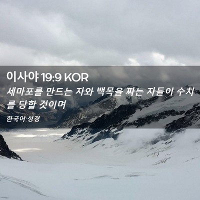 Picture 02 - 이사야 19:9 KOR - 세마포를 만드는 자와 백목을 짜는 - Bible Verse Picture