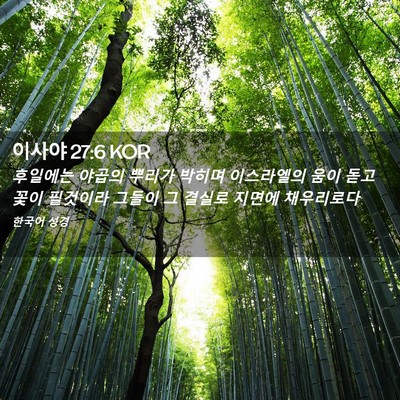 Picture 02 - 이사야 27:6 KOR - 후일에는 야곱의 뿌리가 박히며 - Bible Verse Picture