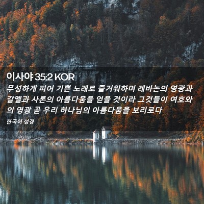Picture 02 - 이사야 35:2 KOR - 무성하게 피어 기쁜 노래로 - Bible Verse Picture