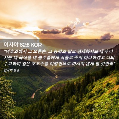 Picture 02 - 이사야 62:8 KOR - 