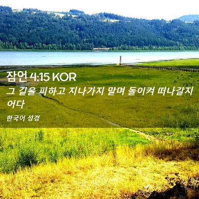 Picture 02 - 잠언 4:15 KOR - 그 길을 피하고 지나가지 말며 - Bible Verse Picture
