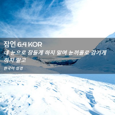 Picture 02 - 잠언 6:4 KOR - 네 눈으로 잠들게 하지 말며 - Bible Verse Picture