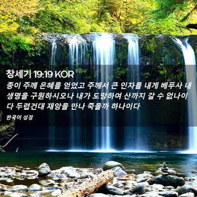 Picture 02 - 창세기 19:19 KOR - 종이 주께 은혜를 얻었고 주께서 큰 - Bible Verse Picture