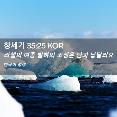 Picture 02 - 창세기 35:25 KOR - 라헬의 여종 빌하의 소생은 단과 - Bible Verse Picture