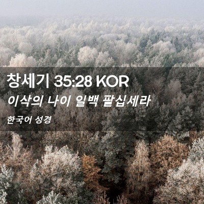 Picture 02 - 창세기 35:28 KOR - 이삭의 나이 일백 - Bible Verse Picture