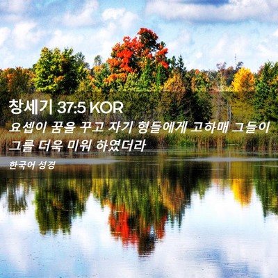 Picture 02 - 창세기 37:5 KOR - 요셉이 꿈을 꾸고 자기 형들에게 - Bible Verse Picture