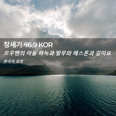 Picture 02 - 창세기 46:9 KOR - 르우벤의 아들 하녹과 발루와 - Bible Verse Picture