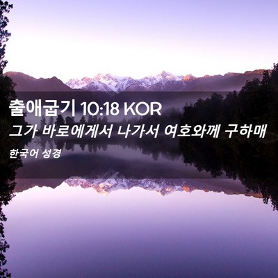 Picture 02 - 출애굽기 10:18 KOR - 그가 바로에게서 나가서 여호와께 - Bible Verse Picture