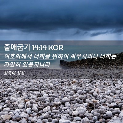 Picture 02 - 출애굽기 14:14 KOR - 여호와께서 너희를 위하여 - Bible Verse Picture