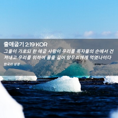 Picture 02 - 출애굽기 2:19 KOR - 그들이 가로되 한 애굽 사람이 - Bible Verse Picture
