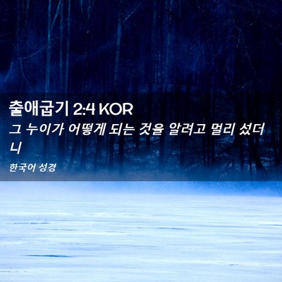 Picture 02 - 출애굽기 2:4 KOR - 그 누이가 어떻게 되는 것을 알려고 - Bible Verse Picture