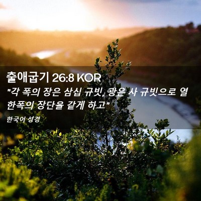 Picture 02 - 출애굽기 26:8 KOR - 