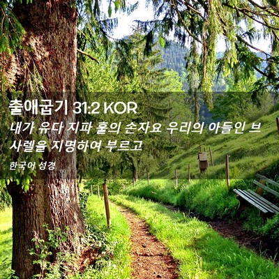 Picture 02 - 출애굽기 31:2 KOR - 내가 유다 지파 훌의 손자요 우리의 - Bible Verse Picture