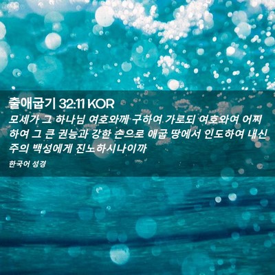 Picture 02 - 출애굽기 32:11 KOR - 모세가 그 하나님 여호와께 구하여 - Bible Verse Picture