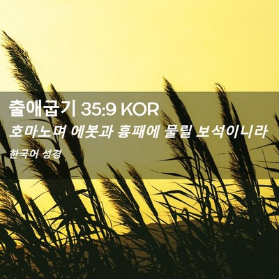 Picture 02 - 출애굽기 35:9 KOR - 호마노며 에봇과 흉패에 물릴 - Bible Verse Picture