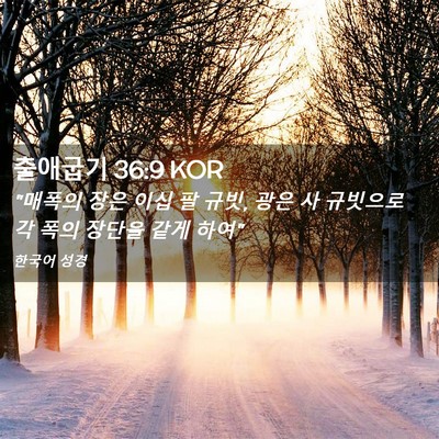 Picture 02 - 출애굽기 36:9 KOR - 