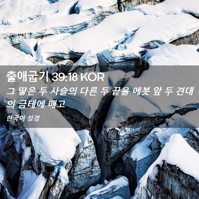 Picture 02 - 출애굽기 39:18 KOR - 그 땋은 두 사슬의 다른 두 끝을 에봇 - Bible Verse Picture