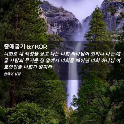Picture 02 - 출애굽기 6:7 KOR - 너희로 내 백성을 삼고 나는 너희 - Bible Verse Picture