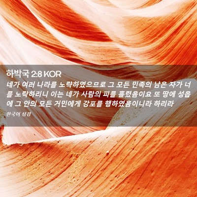 Picture 02 - 하박국 2:8 KOR - 네가 여러 나라를 노략하였으므로 그 - Bible Verse Picture