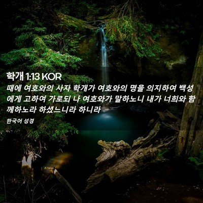 Picture 02 - 학개 1:13 KOR - 때에 여호와의 사자 학개가 여호와의 - Bible Verse Picture