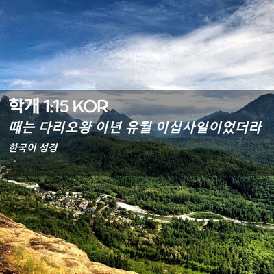 Picture 02 - 학개 1:15 KOR - 때는 다리오왕 이년 유월 - Bible Verse Picture
