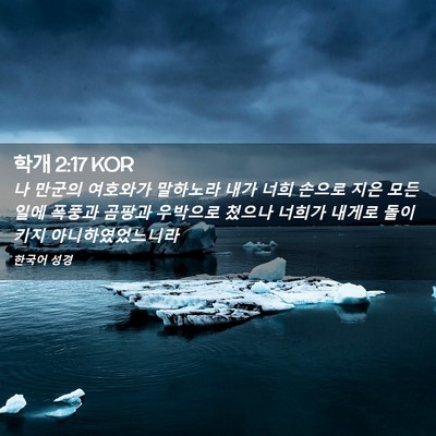 Picture 02 - 학개 2:17 KOR - 나 만군의 여호와가 말하노라 내가 - Bible Verse Picture