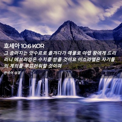 Picture 02 - 호세아 10:6 KOR - 그 송아지는 앗수르로 옮겨다가 - Bible Verse Picture