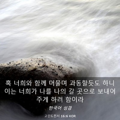 Picture 03 - 고린도전서 16:6 KOR - 혹 너희와 함께 머물며 과동할듯도 - Bible Verse Picture