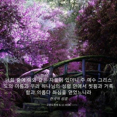 Picture 03 - 고린도전서 6:11 KOR - 너희 중에 이와 같은 자들이 있더니 - Bible Verse Picture