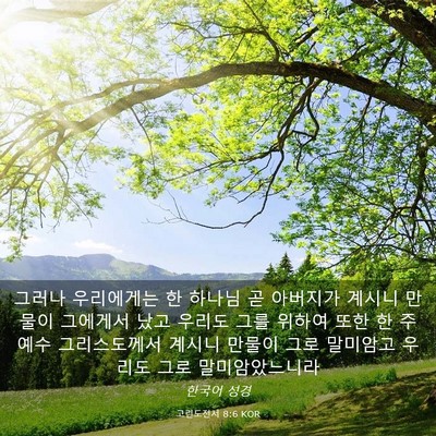 Picture 03 - 고린도전서 8:6 KOR - 그러나 우리에게는 한 하나님 곧 - Bible Verse Picture