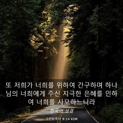 Picture 03 - 고린도후서 9:14 KOR - 또 저희가 너희를 위하여 간구하며 - Bible Verse Picture