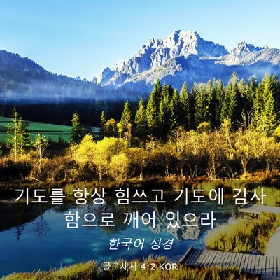 Picture 03 - 골로새서 4:2 KOR - 기도를 항상 힘쓰고 기도에 - Bible Verse Picture