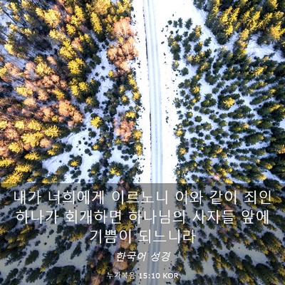 Picture 03 - 누가복음 15:10 KOR - 내가 너희에게 이르노니 이와 같이 - Bible Verse Picture