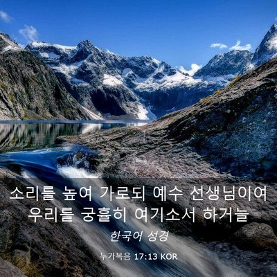 Picture 03 - 누가복음 17:13 KOR - 소리를 높여 가로되 예수 선생님이여 - Bible Verse Picture
