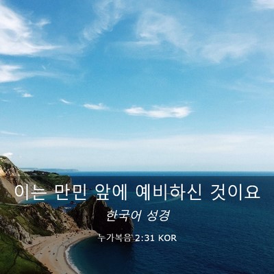 Picture 03 - 누가복음 2:31 KOR - 이는 만민 앞에 예비하신 - Bible Verse Picture
