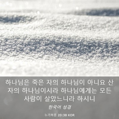 Picture 03 - 누가복음 20:38 KOR - 하나님은 죽은 자의 하나님이 아니요 - Bible Verse Picture