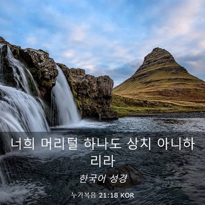 Picture 03 - 누가복음 21:18 KOR - 너희 머리털 하나도 상치 - Bible Verse Picture