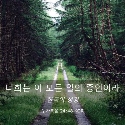 Picture 03 - 누가복음 24:48 KOR - 너희는 이 모든 일의 - Bible Verse Picture