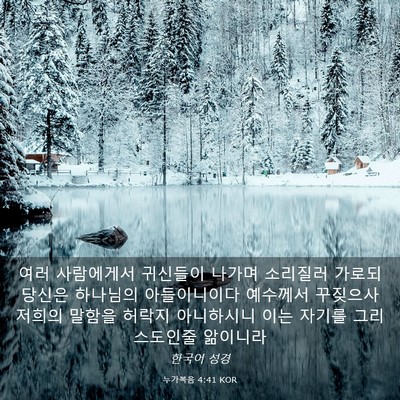 Picture 03 - 누가복음 4:41 KOR - 여러 사람에게서 귀신들이 나가며 - Bible Verse Picture