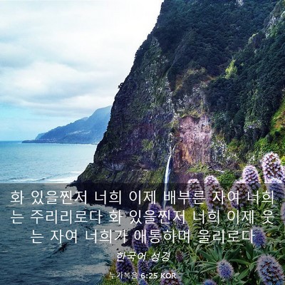Picture 03 - 누가복음 6:25 KOR - 화 있을찐저 너희 이제 배부른 자여 - Bible Verse Picture