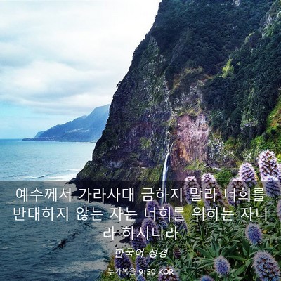 Picture 03 - 누가복음 9:50 KOR - 예수께서 가라사대 금하지 말라 - Bible Verse Picture